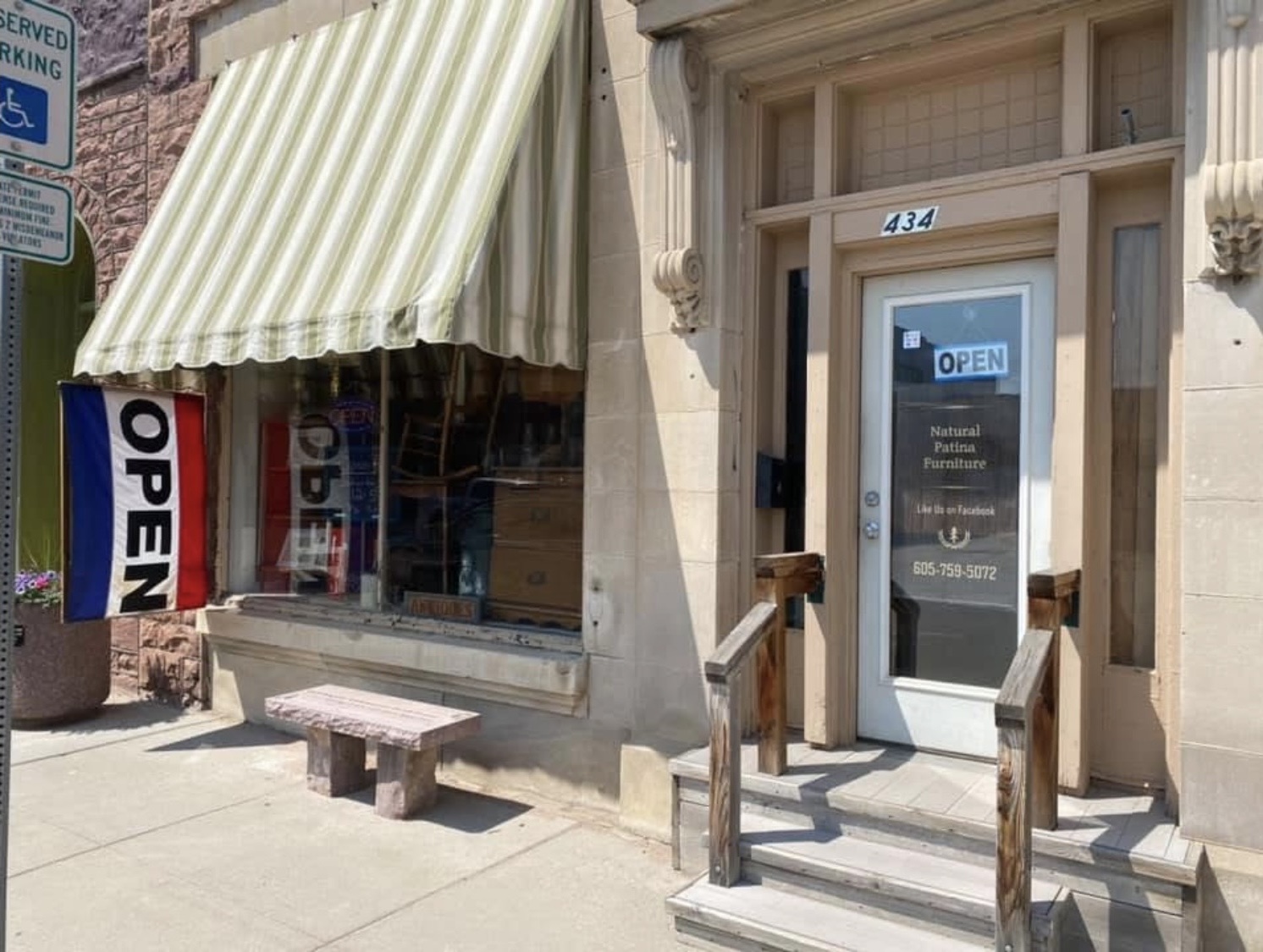 Natural Patina Furniture storefront in Dell Rapids, SD